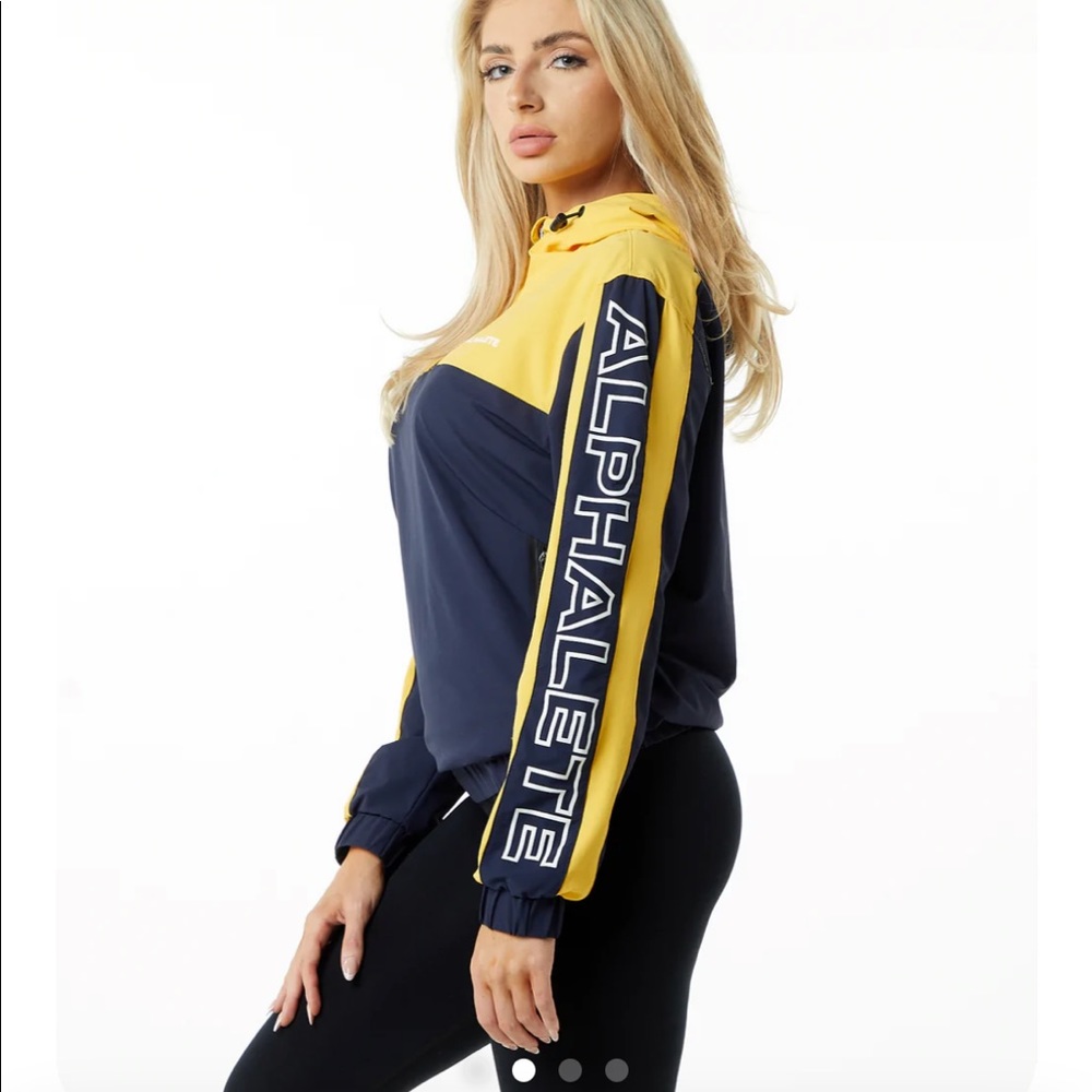 Alphalete Infinity Tech Jacket Canary Yellow / Na… - image 2